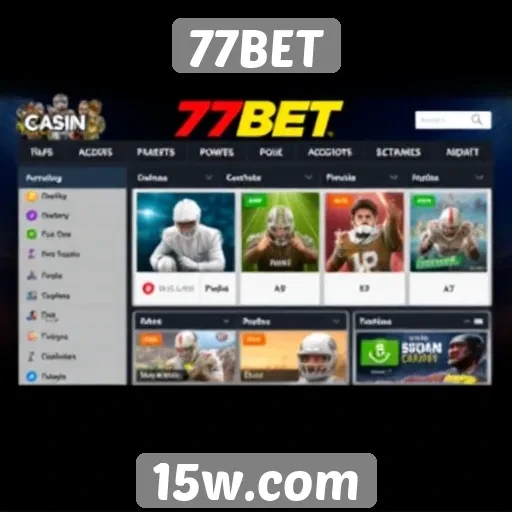 Interface do usuário do 77BET é intuitiva